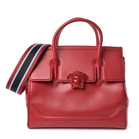 versace palazzo empire bag red|Versace calfskin palazzo bag.